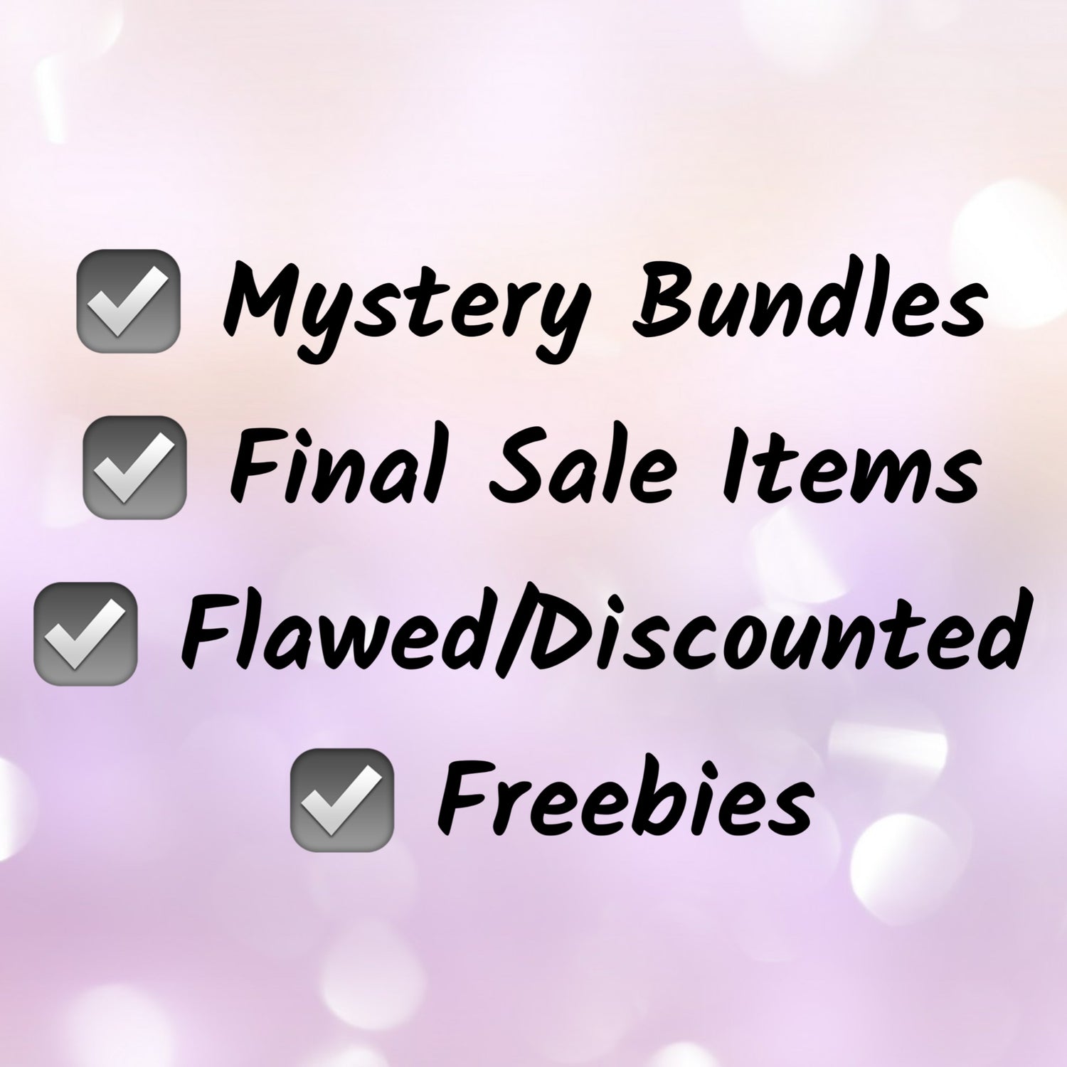 Mystery Bundles , Sale Items , Flawed , Discounted & Freebie Items