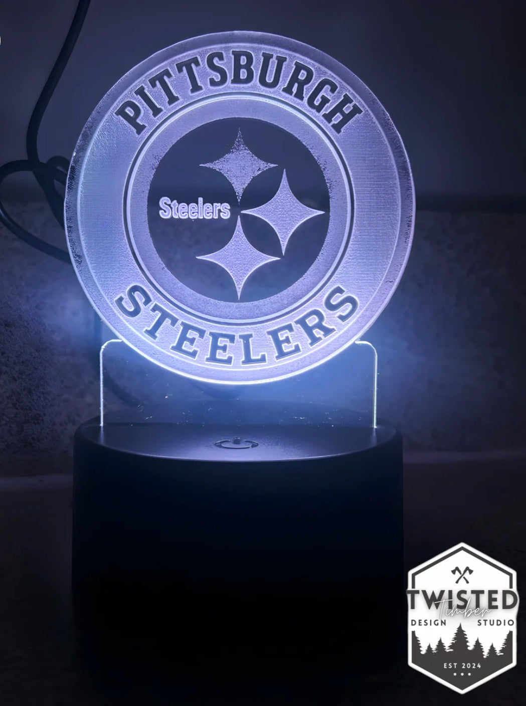 Custom Graphic , Business Logo , Or Sports Team Acrylic Led Nightlight