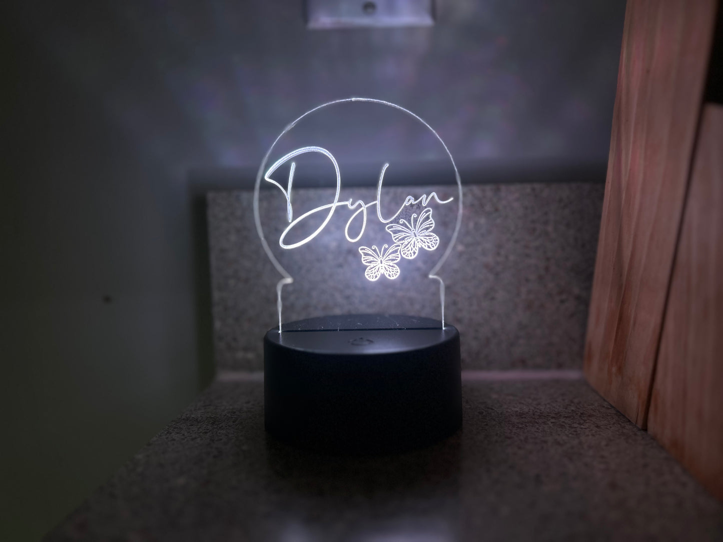 Custom Name With Butterflies LED Light