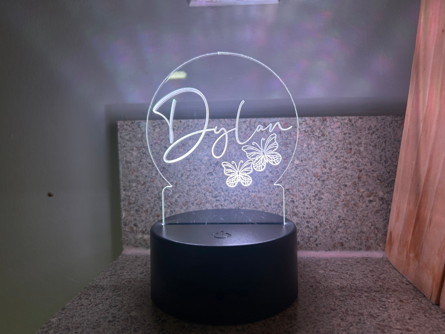 Custom Name With Butterflies LED Light