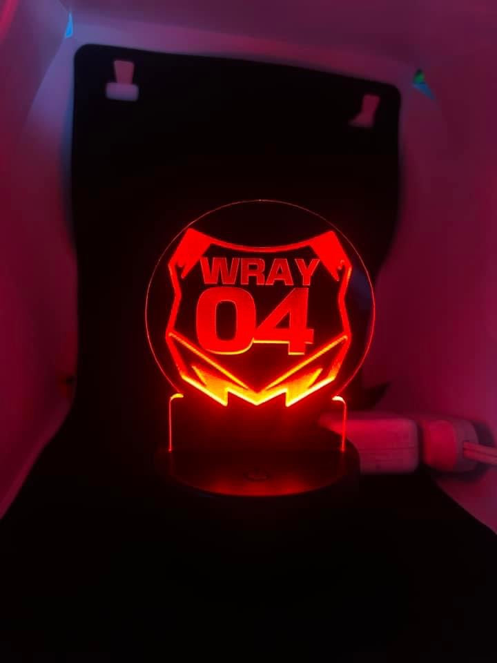 Custom Moto Name & Number Plate LED Light