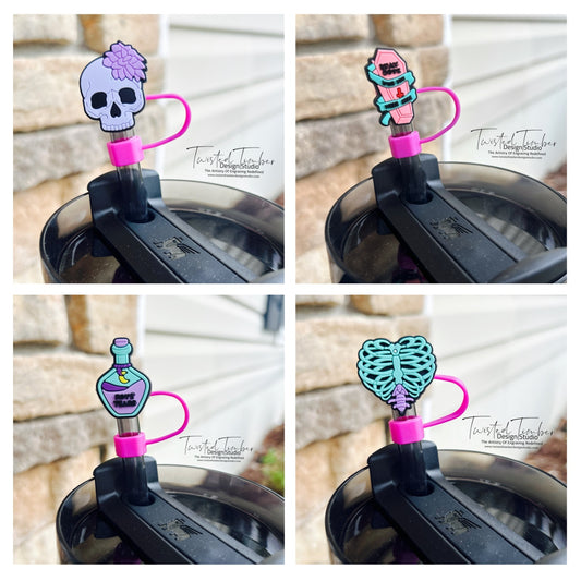 Girly Spooky Straw Toppers