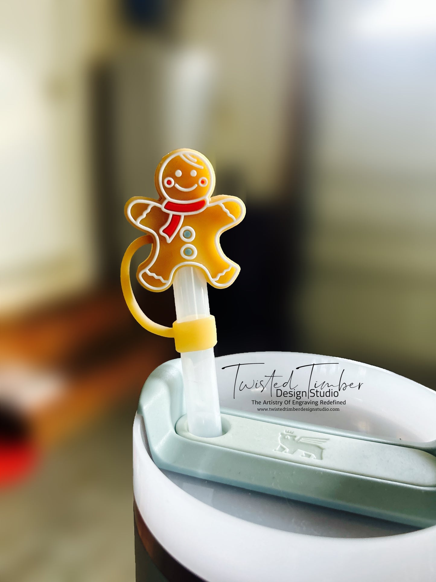 Gingerbread Man Straw Topper