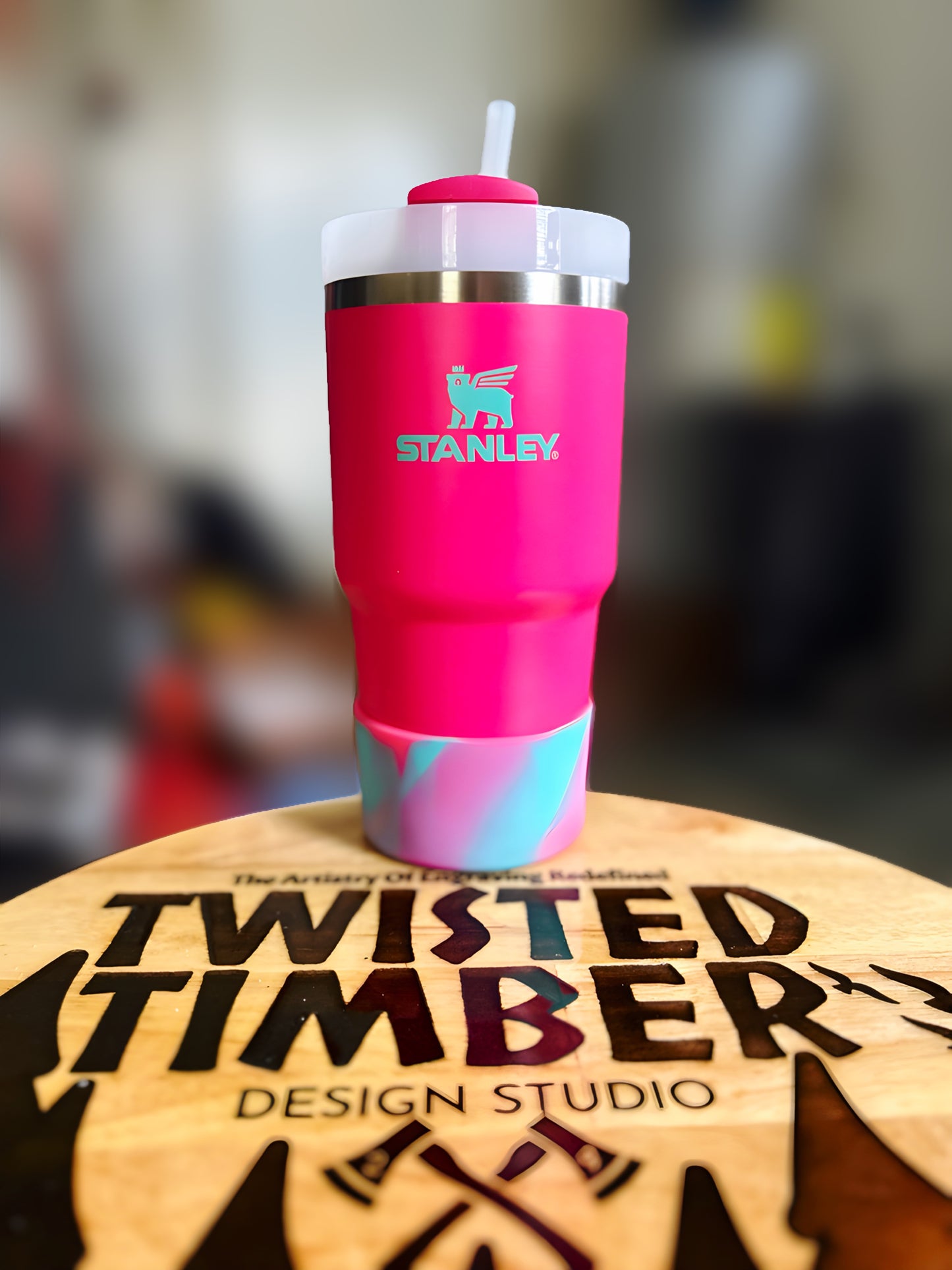 Passion Pink & Teal Twist Tumbler Boot