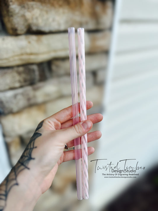 Petal Pink Tumbler Straw Set (2) Fits 20/30oz